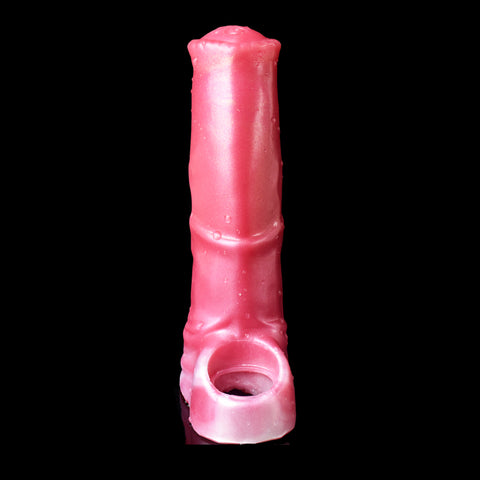 FAAK Red Dragon Fantasy Monster Silicone Penis Sleeve Cock Extender - 305