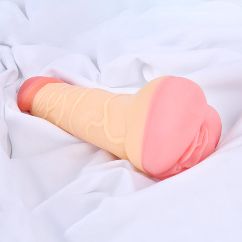 MD Saint Realistic Dildo & Pussy Masturbator - Dual-Use Lifelike Male Stroker