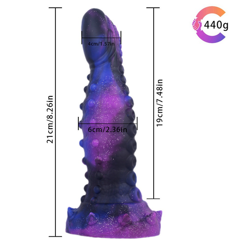 MD 8.26" Monster Galaxy Silicone Fantasy Dildo / Anal Plug