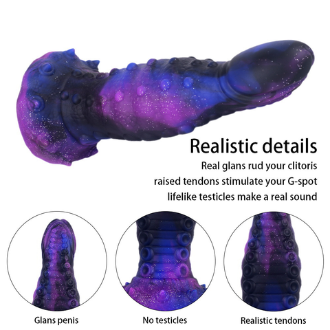 MD 8.26" Monster Ice Rose Silicone Fantasy Dildo / Anal Plug