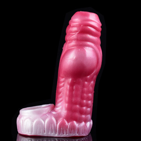 FAAK Red Dragon Fantasy Monster Silicone Penis Sleeve Cock Extender - 302