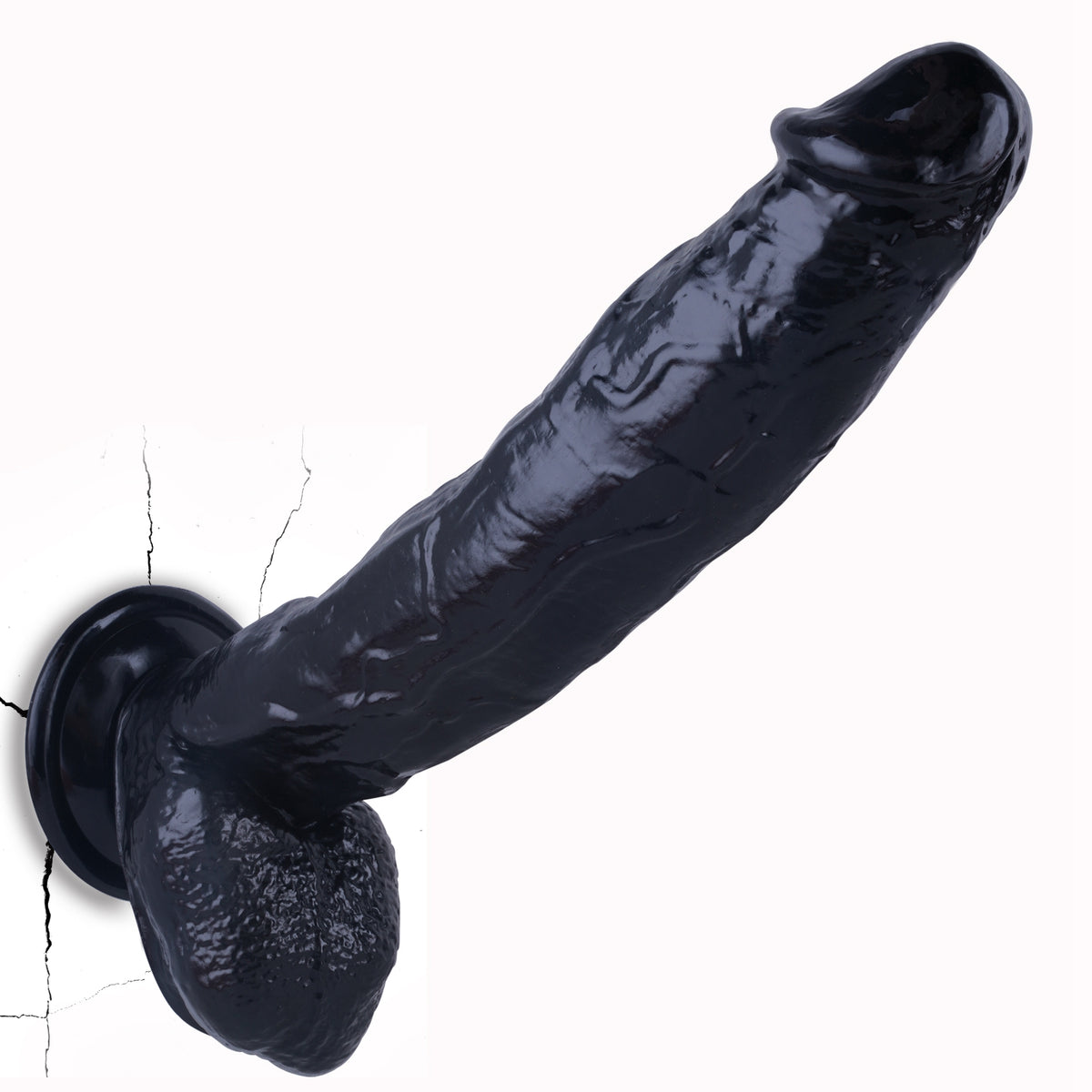 MD 12" Realistic Giant Dildo Dong - Black
