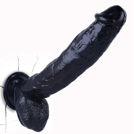 MD 12" Realistic Giant Dildo Dong - Black