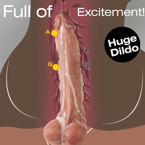 MD 10.83" XXL Big Realistic Dildo - Brown