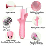 HC Realistic Tongue Licking Vibrator - Pink