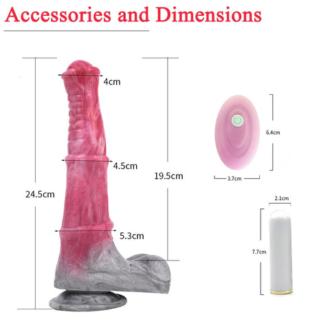 YOCY 24cm Giant Fantasy Dildo Vibrator Remote Control