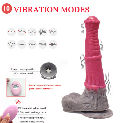 YOCY 24cm Giant Fantasy Dildo Vibrator Remote Control