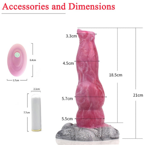 YOCY 21cm Fantasy Dildo Vibrator Remote Control