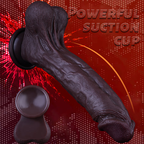 MD 9.25" XL Super Realistic Dildo - Coffee