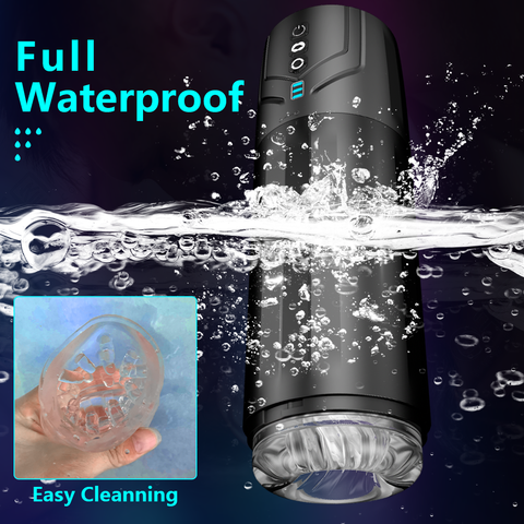 Toyschool Telescopic Male Masturbation Cup - Rotating & Sucking
