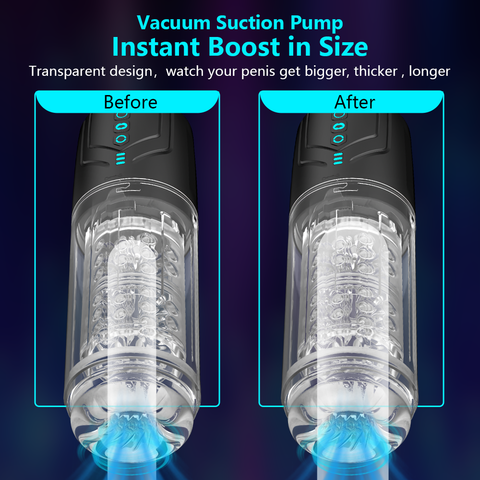 Toyschool Telescopic Male Masturbation Cup - Rotating & Sucking