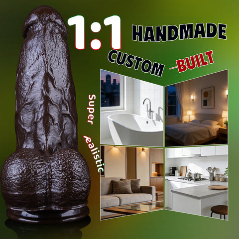 MD 9.06" Thick Realistic Dildo - Coffee