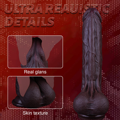 MD 9.25" XL Super Realistic Dildo - Coffee