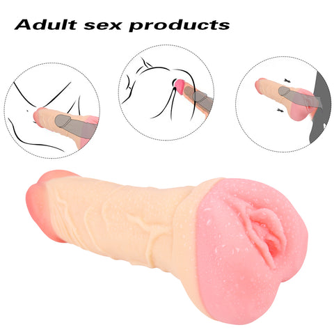 MD Saint Realistic Dildo & Pussy Masturbator - Dual-Use Lifelike Male Stroker