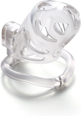 BDSM Chastity Device Penis Cage with Lock - Clear