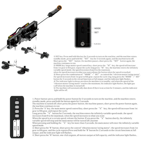 Z-Sex 535 Remote Control Couple’s Double Ended Auto Thrusting Sex Machine Kit