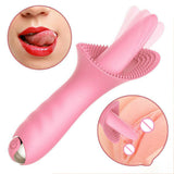 HC Realistic Tongue Licking Vibrator - Pink