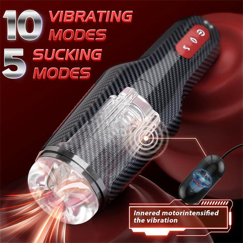 HC Auto Heating Suction & Vibration Male Masturbator Stroker Cup