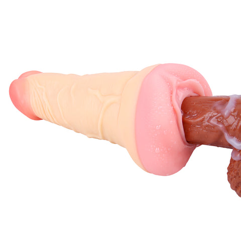 MD Saint Realistic Dildo & Pussy Masturbator - Dual-Use Lifelike Male Stroker