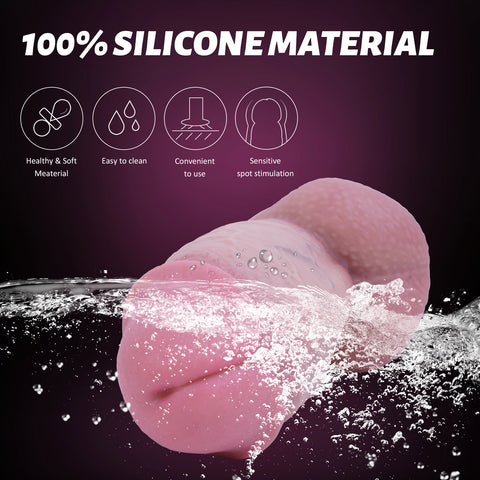 MD 8" Thick Silicone Realistic Dildo - Flesh