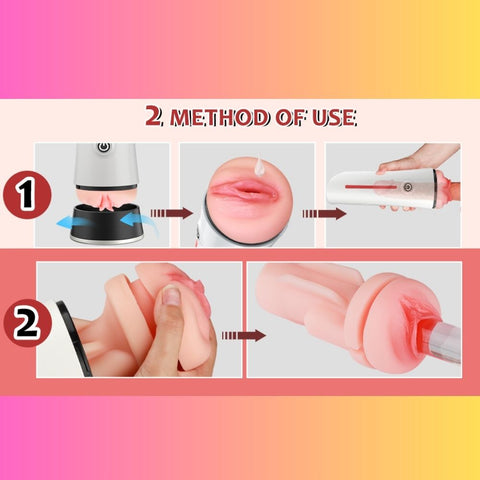 UNIMAT Realistic Pussy Vibrating Male Masturbation Cup