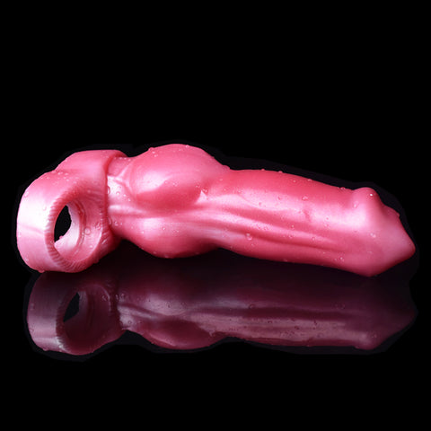 FAAK Red Dragon Fantasy Monster Silicone Penis Sleeve Cock Extender - 303