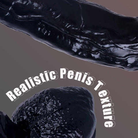 MD 12" Realistic Giant Dildo Dong - Black