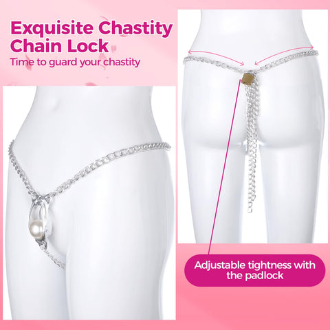 BDSM Female Chastity Belt Stimulus Device T-Back