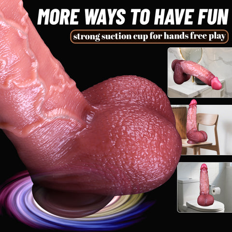 MD XXL Curve Silicone Realistic Dildo -  Available in S/L Sizes