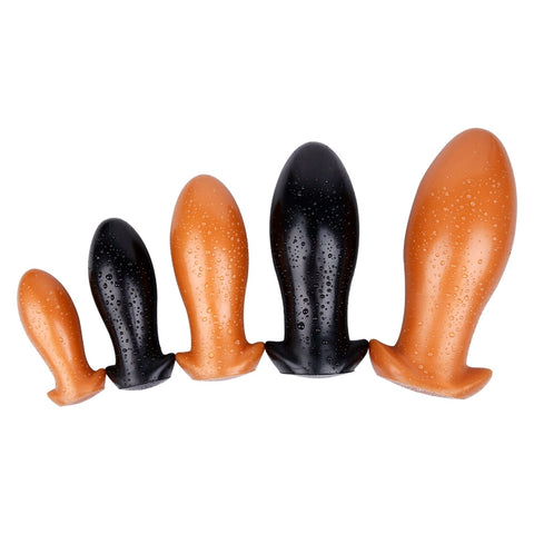 MD Giant Silicone Anal Plug / Butt Plug - Black - (5 Size- S/M/L/XL/XXL)