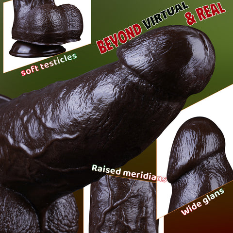 MD 9.06" Thick Realistic Dildo - Coffee