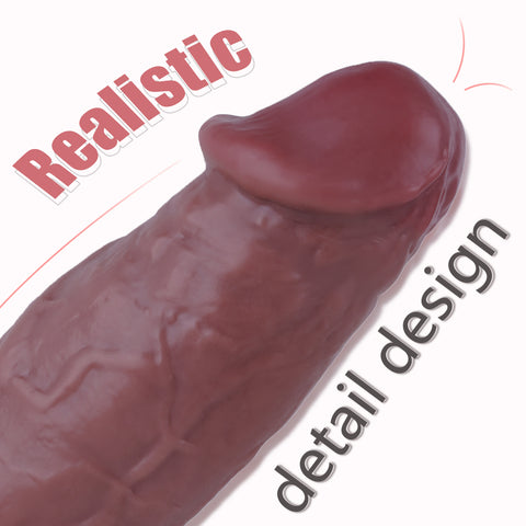 MD 12" Realistic Giant Dildo Dong - Brown