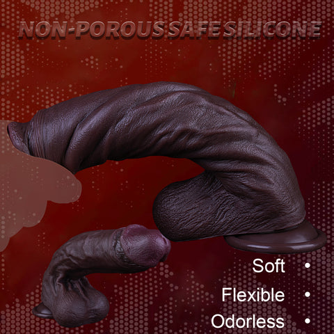 MD 9.25" XL Super Realistic Dildo - Coffee