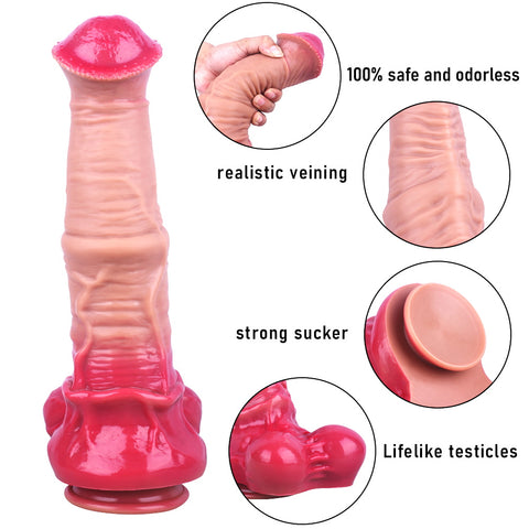 MD 13.77" Alien Horse Fantasy Silicone Giant Dildo