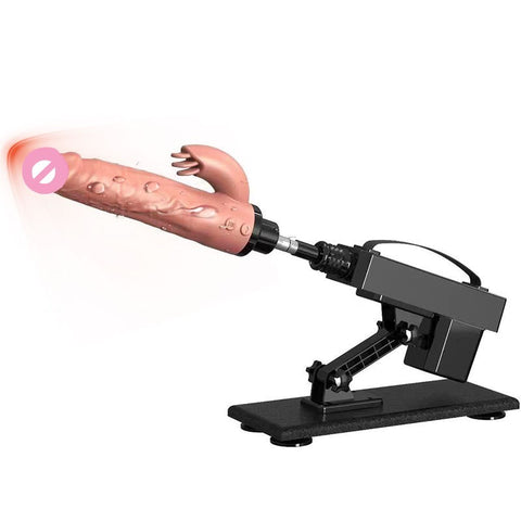 M02 Auto Heating & Thrusting Sex Machine Kit with Realistic Dildo & 20cm Extension Pole