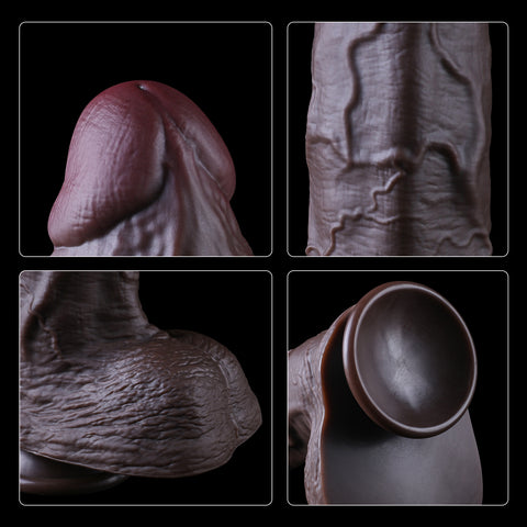 MD Super Realistic Dildo - Black Available in S/M/L