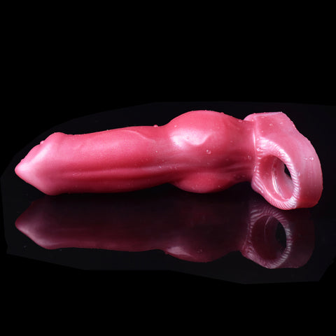 FAAK Red Dragon Fantasy Monster Silicone Penis Sleeve Cock Extender - 303