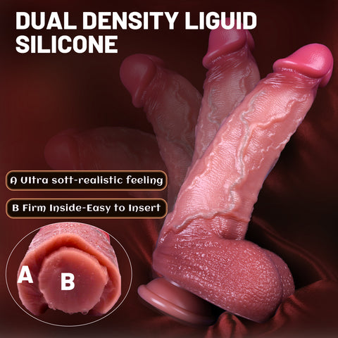MD XXL Curve Silicone Realistic Dildo -  Available in S/L Sizes