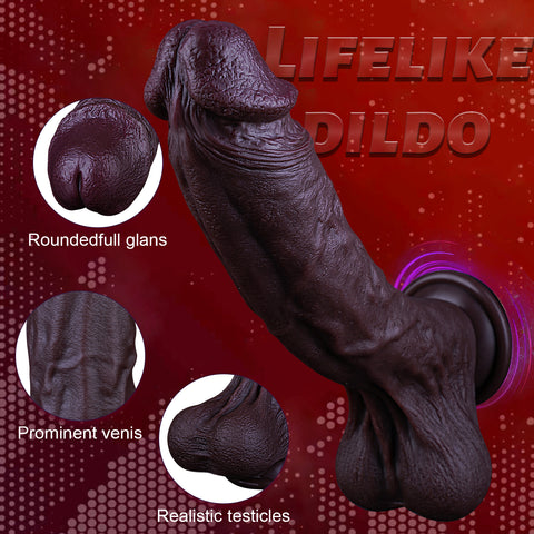 MD 9.25" XL Super Realistic Dildo - Coffee