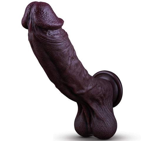 MD 9.25" XL Super Realistic Dildo - Coffee