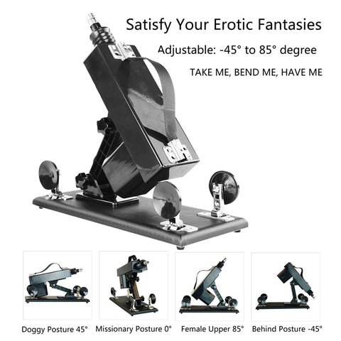 A6-E Auto Thrusting Sex Machine with 8 Attachments Kit