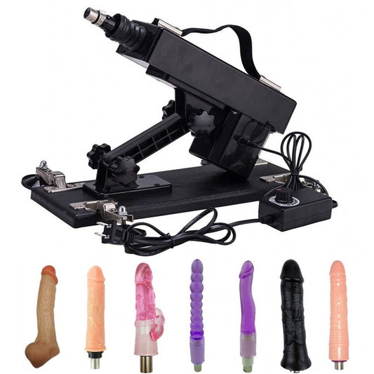 A6-D Auto Thrusting Sex Machine with 7 Attachments Kit