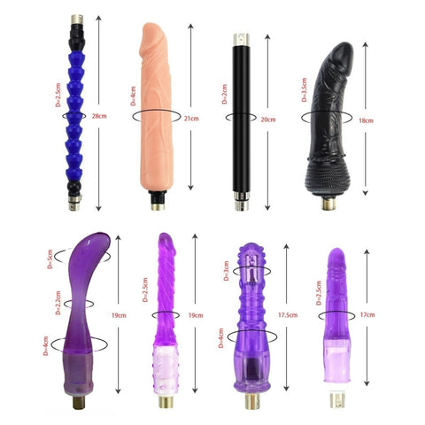 A6-E Auto Thrusting Sex Machine with 8 Attachments Kit