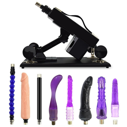 A6-E Auto Thrusting Sex Machine with 8 Attachments Kit