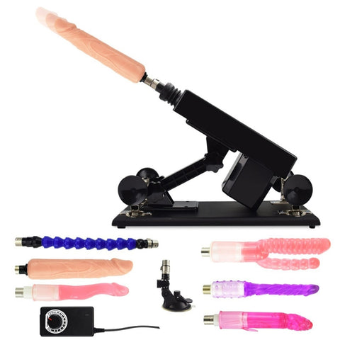 A6-G Auto Thrusting Sex Machine with 7 Attachments Kit