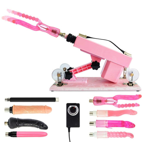 A6-I Auto Thrusting Sex Machine with 8 Attachments Kit