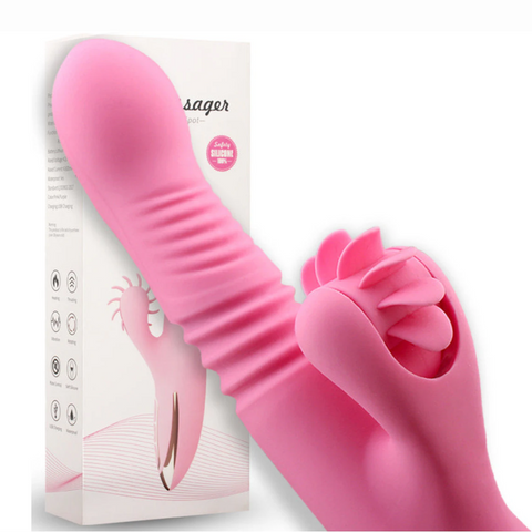 DIBE Auto Rotating Thrusting Rabbit Vibrator Dildo