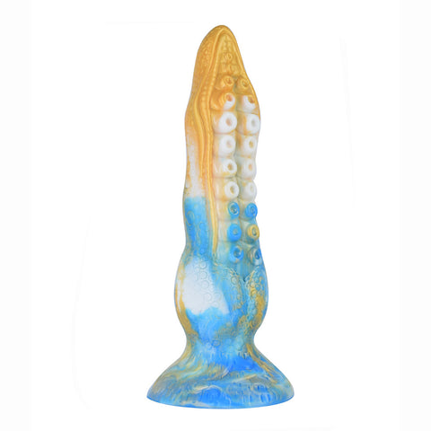 FAAK N5081 22cm Silicone Fantasy Tentacle Dildo - Mixed Color