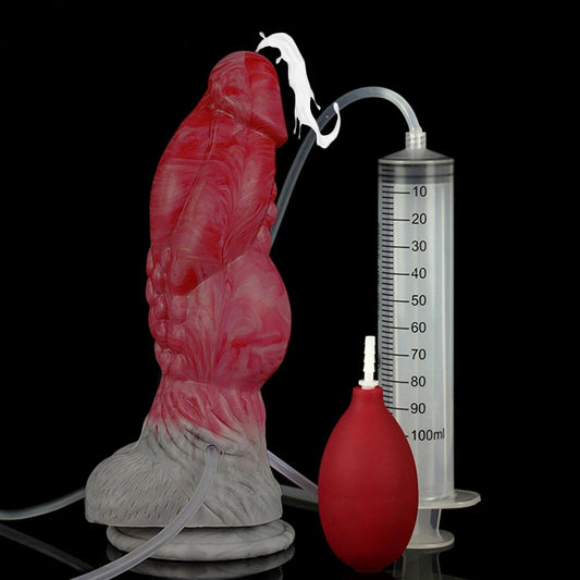 YOCY Ejaculating Alien Dildo With Syringe and Bulb- Gory