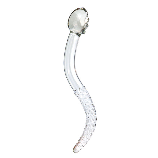 25.5cm Spiral Double Ended Glass Anal Plug / Thruster Dildo